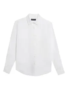 Льняная рубашка с длинными рукавами Brooks Brothers, белый