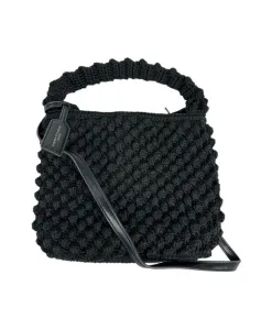 Черная сумка-ведро с помпонами Gianni Chiarini, черный