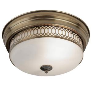 Потолочный светильник searchlight Edinburgh II, опаловое стекло / сталь - 2 пламени