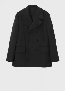 Мягкое пальто из меланжевой ткани.