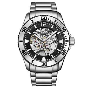 Автоматические дайверские часы Regatta Antilles, 44 мм, с браслетом из нержавеющей стали STÜHRLING Original, черный