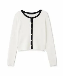 Уф-мини-кардиган с кабельным плетением Jill By Jill Stuart, цвет White 1