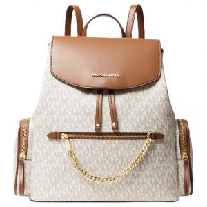 MICHAEL KORS Рюкзак Jet Set Coated Canvas большой женский vanilla white