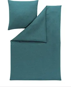 Комплект постельного белья Ateliers - джерси интерлок Mako Takoma, цвет Petrol, размер 135x200+80x80 Estella