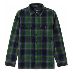 Рубашка men's plaid casual long sleeves shirt green Vans, зеленый