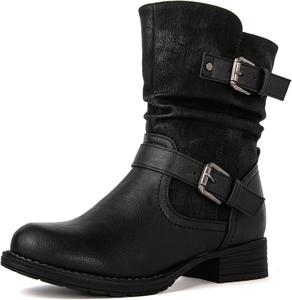 Женские меховые ботинки GLOBALWIN, модные ботинки в стиле милитари для женщин, 17Yy12 Schwarz2