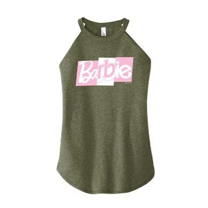 Розовая майка с высоким воротником и графическим рисунком Junior's Barbie Licensed Character