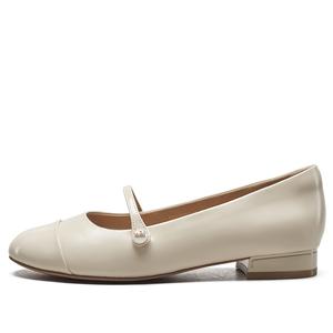 YEARCON Женские туфли Мэри Джейн на массивном каблуке экрю, цвет Ecru