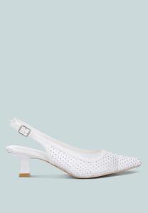 Мюли с открытой пяткой из стразов siev London Rag, белый