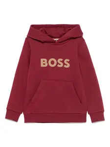 Худи с логотипом BOSS Kidswear, красный