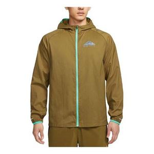 Куртка Nike Trail Aireez lightweight trail running jacket 'Olive Green', зеленый