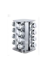 Карусель для специй Cheffinger с 16 стеклянными баночками, черный