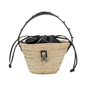 Кожаная спортивная сумка Palm Angels, бежевый