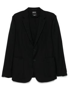 Zegna шерстяной блейзер, черный