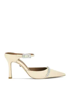 Женские мюли с острым носком и стразами Kurt Geiger London, бежевый