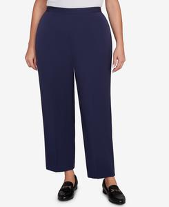 Брюки из саржи большого размера Saratoga Springs с боковыми карманами, укороченные Alfred Dunner, Navy