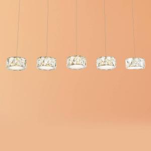 Светодиодный потолочный светильник Globo Lighting Amur, хрустальное стекло / железо - количество языков пламени: 5