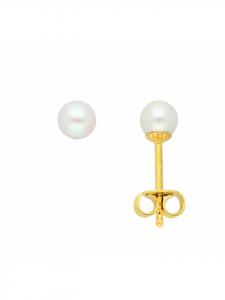 Adeliás Женские золотые серьги-гвоздики 333 с пресноводным культивированным жемчугом в золоте