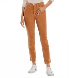 Силви Хай Райз Стрэйт вельветовые джинсы в коричневом цвете FRAME