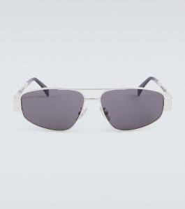 Авиатор Triomphe Metal 03 Celine Eyewear, Shiny Palladium/Smoke