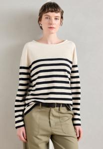 Топ Marc O'Polo LONG SLEEVE STRIPED, Off-White/Dark Blue/Dark Blue