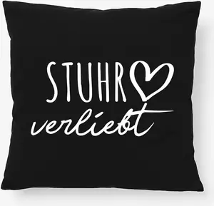 Подушка Huuraa Stuhr in Love Gift 40x40 см с наполнителем из черного хлопка Stuhr Decor Hellweg Druckerei