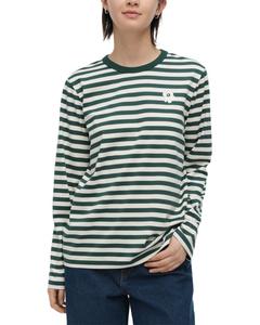 Трикотажная рубашка Marimekko Tasaraita Unikko Kioski, белый