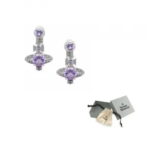Vivienne Westwood Сережки из латуни унисекс серебристо-фиолетовые Maitena
