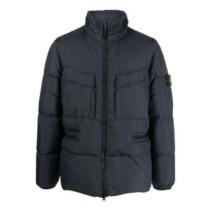 Куртка waffen patch crinkle labs down padded jacket 'black' Stone Island, черный