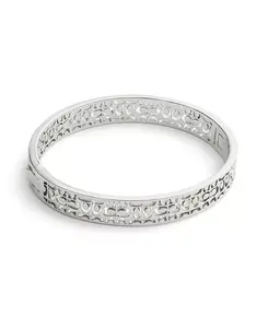 Браслет-Браслет с родиевым покрытием, минималистичный, с шарнирным креплением Coach, rhodium