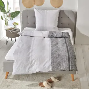 Постельное белье Dream Sleep Seersucker Stuttgart Grey 155x220 см + 80x80 см Traumschlaf