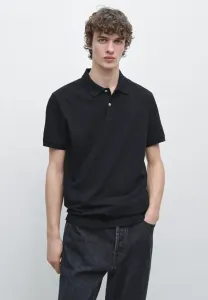 Рубашка-Поло с микротекстурой Massimo Dutti, Mottled Dark Blue