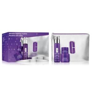 Набор Wrinkle Fighting Routine Smart Clinical Repair Wrinkle Correcting Serum Set: сыворотка 30 мл, крем 15 мл, крем для глаз 5 мл. Clinique