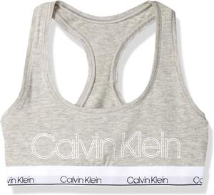 Бюстгальтер-борцовка Calvin Klein для девочек из хлопка Modern, Rib Single - Heather Grey