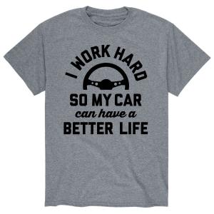 Мужская футболка I Work Hard Car Better Life Licensed Character