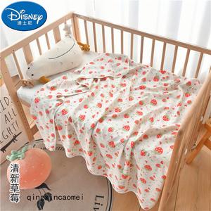 Disney Шелковое одеяло 70х90 см, хлопок и шелк, двойной слой, рисунок Fresh Strawberry