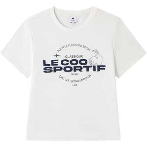 Футболка женская Le Coq Sportif, цвет слоновая кость белый