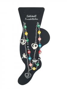 Adeliás Женский кулон - кулон в форме сердца из нержавеющей стали с жемчужиной в серебряном исполнении