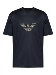 Футболка с принтом логотипа EMPORIO ARMANI, синий