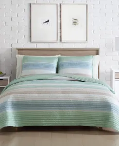 Комплект постельного белья Coralinn Stripe, 2 предмета, размер Twin Beatrice Home Fashions, синий