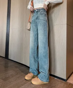 Aimoha -select-/Прямые джинсы с драпировкой Aimoha - Select -, цвет Light Blue