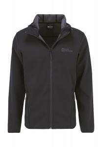Куртка Bornberg Softshell, капюшон, логотип, мужская Jack Wolfskin, черный