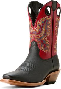 Мужские ковбойские сапоги ARIAT Bronc Stomper вестерн, черный/красный