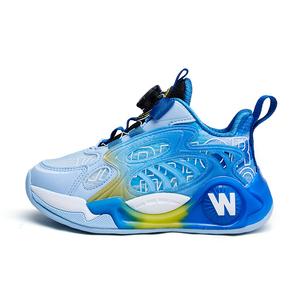 WARRIOR Anti-Slip And Wear-Resistant Lightweight Cushioning Low-Top Kids Lifestyle Shoes Light Blue Dark Blue Kids'