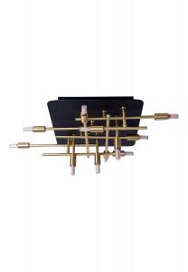 Светодиодный потолочный светильник ANCONA с подсветкой черный/золотой Näve Leuchten, messing