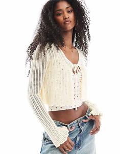 Кардиган Tie в лимонном цвете Cotton On