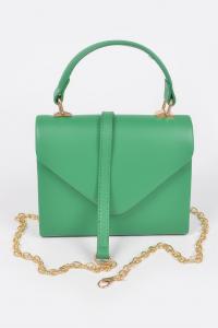 Искусственная кожа Клатч с простой ручкой FASHNZFAB, зеленый