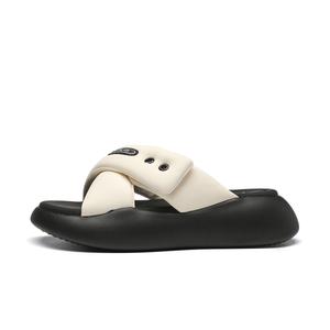 HLA Тапочки-слайды женские белые черно-белые