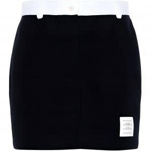 Мини-юбка с контрастной резинкой THOM BROWNE, черный