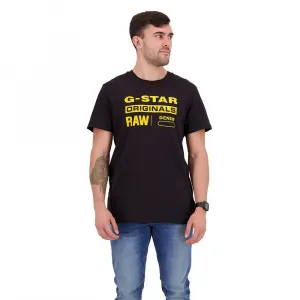 Футболка с коротким рукавом G-Star Graphic 8 Ribbed Neck, черный